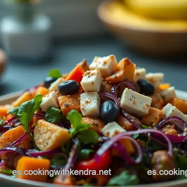 Ensalada Oto&ntilde;al con Brotes Tiernos Persimons y Curry