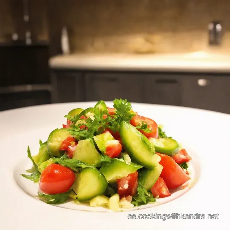 Ensalada Veraniega De Tomate Y Pepino El Sabor Aut&eacute;ntico presentation