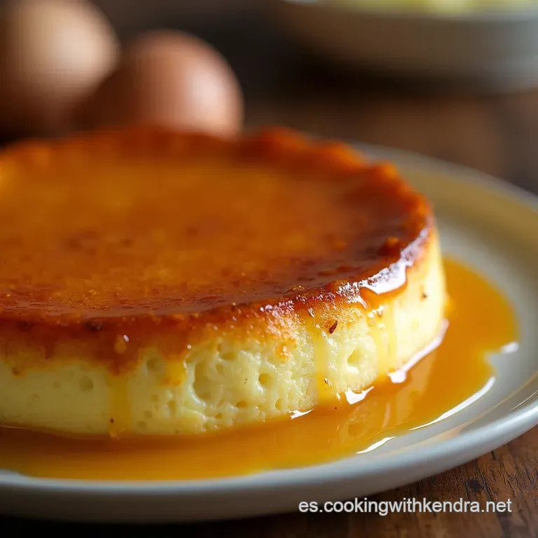 Flan De Queso Crema Y Caramelo La Textura Sedosa presentation
