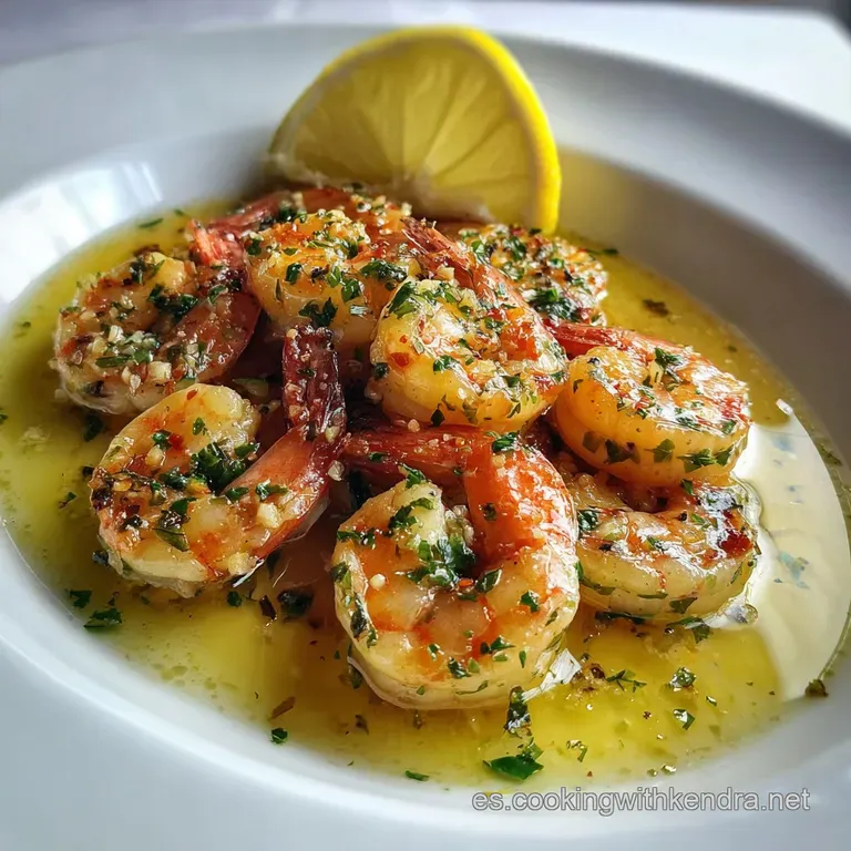 Steaming, plump shrimp in a rustic earthenware bowl, bathed in garlic-infused oil, alongside crusty bread for dipping, rea...