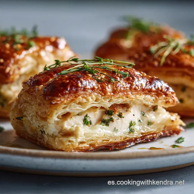 Hojaldre Relleno de Pollo y Queso