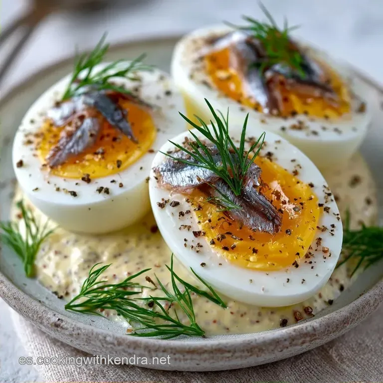 Huevo Duro con Anchoas: Toque de Yogur Griego