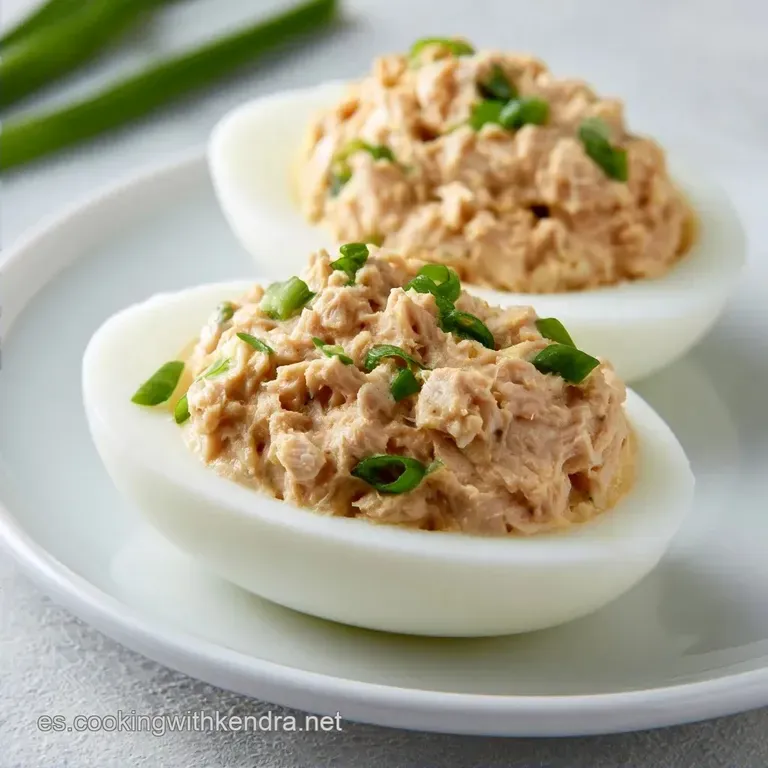 Huevos Rellenos de At&uacute;n: Textura Aterciopelada