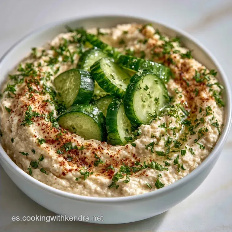 Hummus y Pepino: Cremoso y Casero