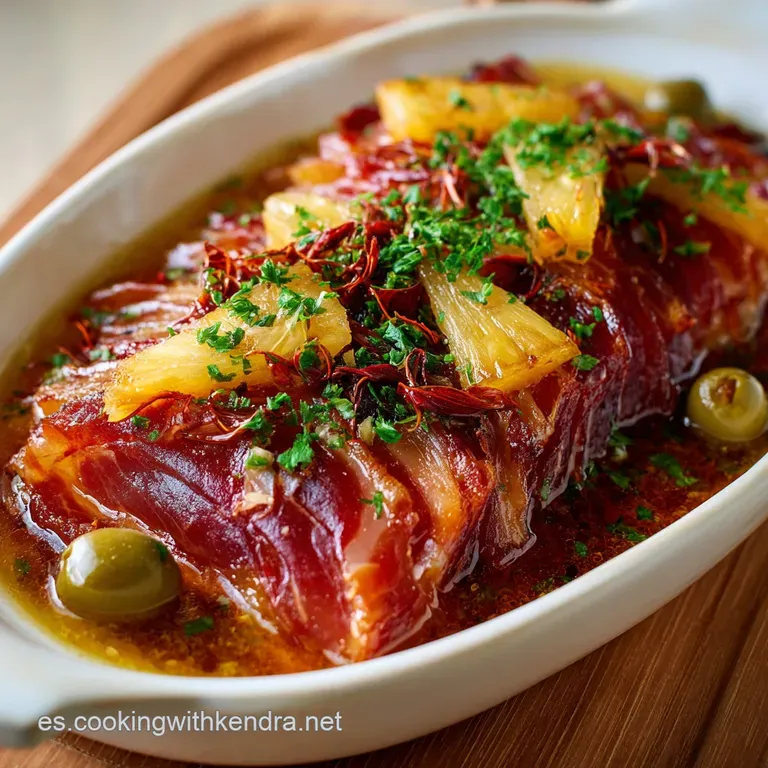 Jamon con Pia Boricua: Receta Cl&aacute;sica del Tesoro Glaseado de Pi&ntilde;a