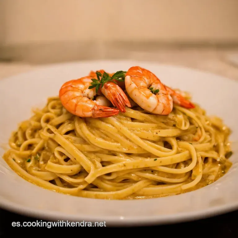 Linguine Al Ajillo Con Gambas presentation