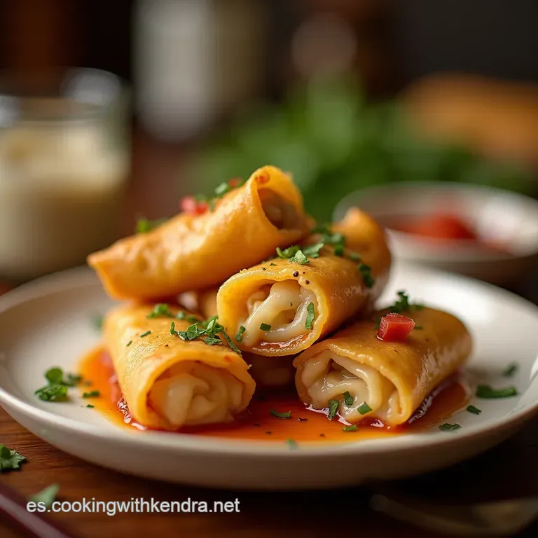 Lumpias Chinas Crujientes El Rollo Perfecto Paso a Paso presentation