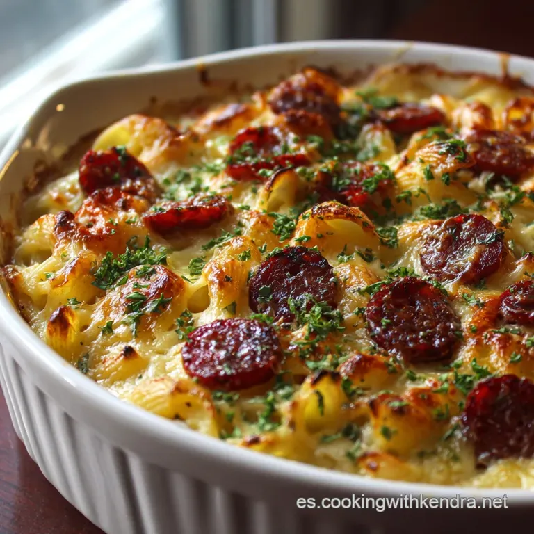 Macarrones Gratinados Con Chorizo: La Receta Familiar Cl&aacute;sica presentation