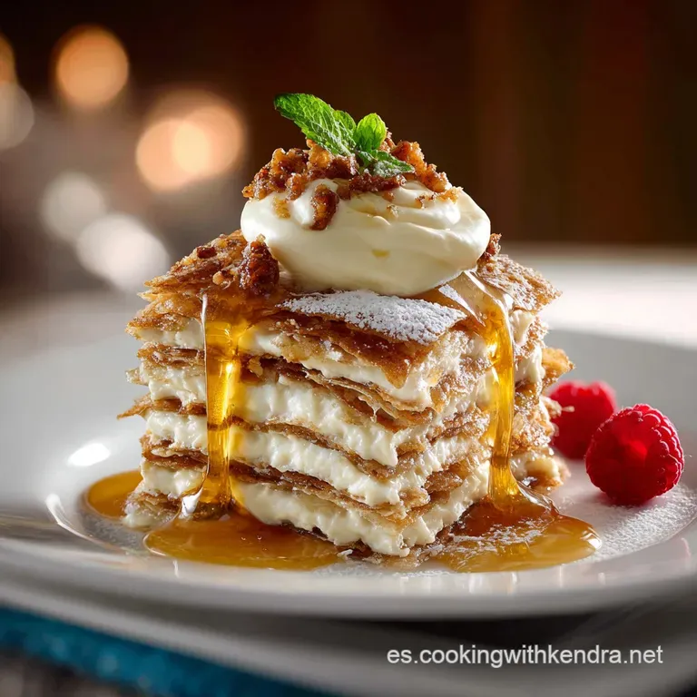 Reposter&iacute;a Y Pasteler&iacute;a: Milhojas Crujientes Con Crema De Vainilla Artesanal presentation