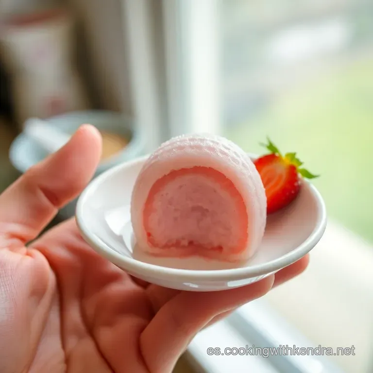 Mochi De Fresa Ichigo Daifuku Receta Infalible presentation