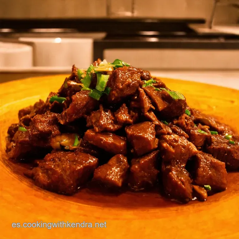 Mongolian Beef a La Madrile&ntilde;a presentation