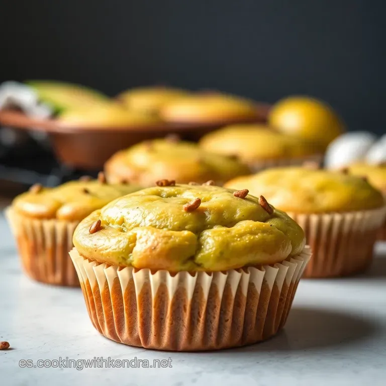 Muffins De Aguacate Y Pistachos presentation