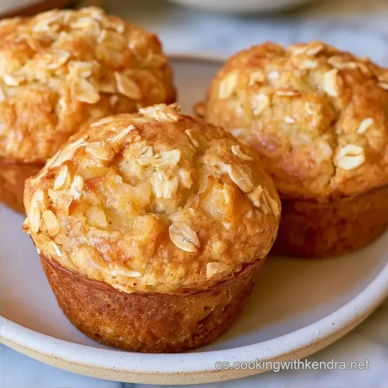 Muffins saludables de avena y manzana