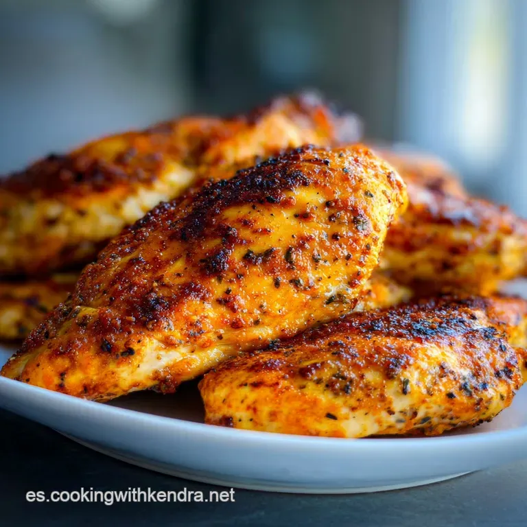 Plated roast chicken: Crispy skin, juicy meat, served with vibrant green herbs and roasted lemon slices on white plate.