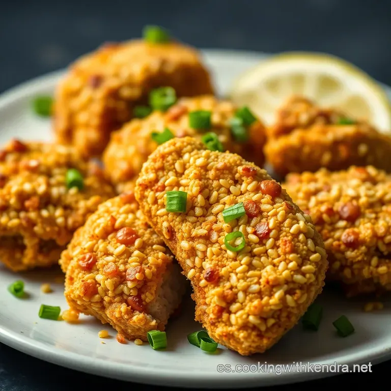 Nuggets De Pollo Crujientes Con Rebozado De Quinoa presentation