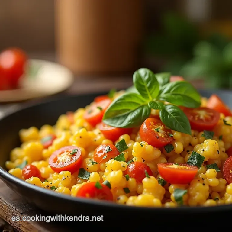 Paella De Coliflor Y Marisco presentation