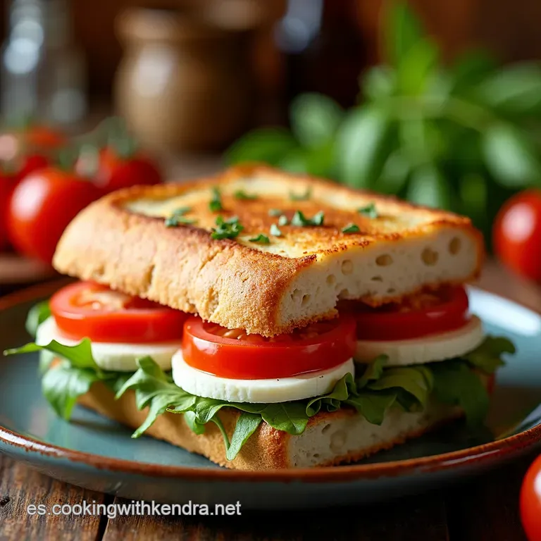 Panino Caprese Parrillero presentation