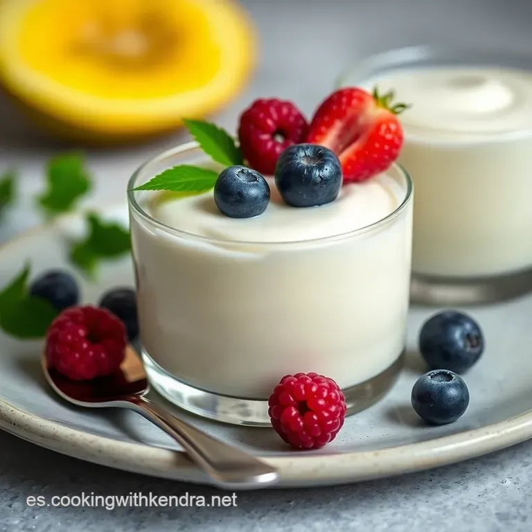 Panna Cotta De Coco Y Yogurt presentation