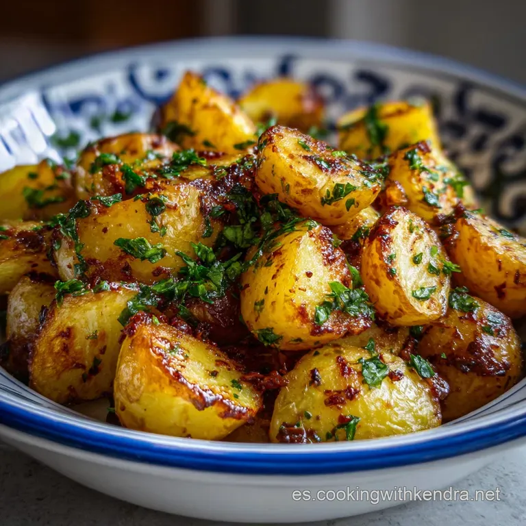 Elegantly plated potatoes glistening with a savory chocolate glaze. Sprigs of fresh parsley add bright green to this rich,...