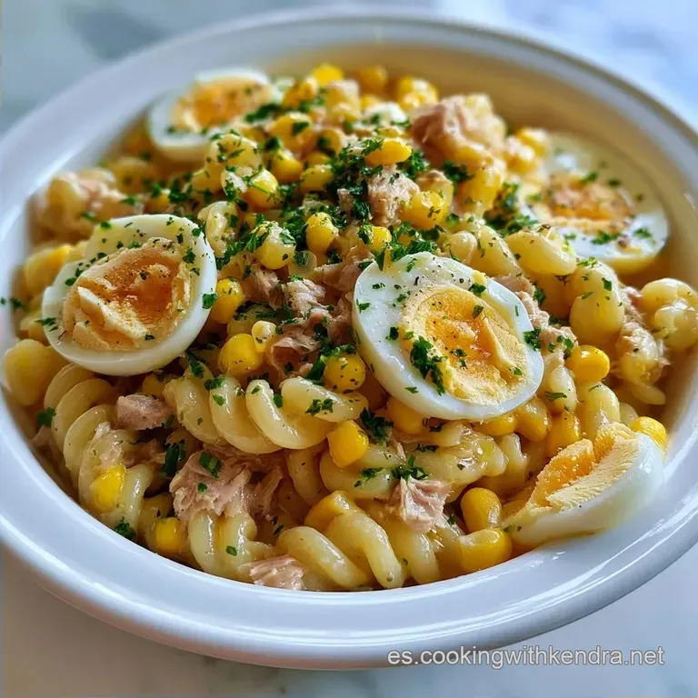 Pasta Con At&uacute;n Y Huevo: Nutritiva Y Refrescante