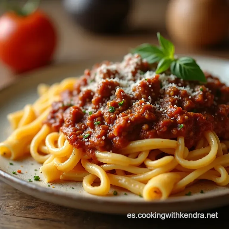 Pasta Cremosa Con Carne Molida Sabor Casero Que Enamora presentation