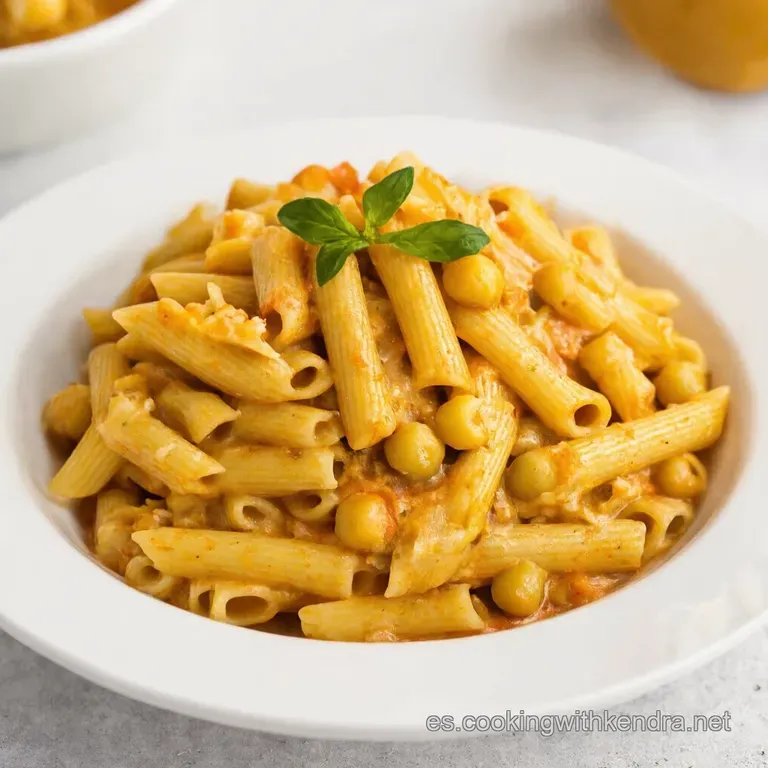 Pasta Integral con Garbanzos Salteados Cherry y Pesto Casero