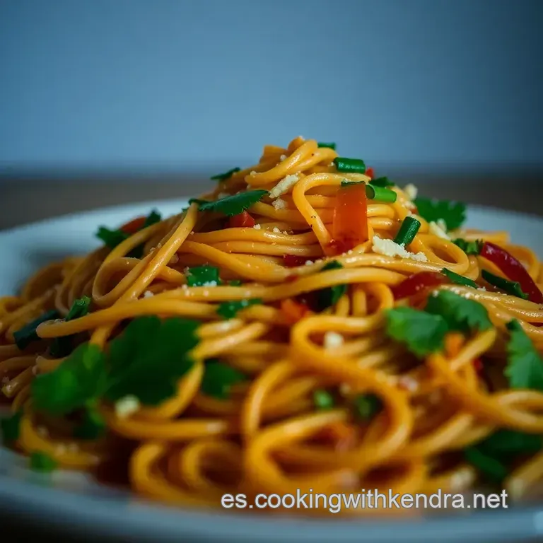 Pasta Thai Veggie Con Soja Texturizada presentation