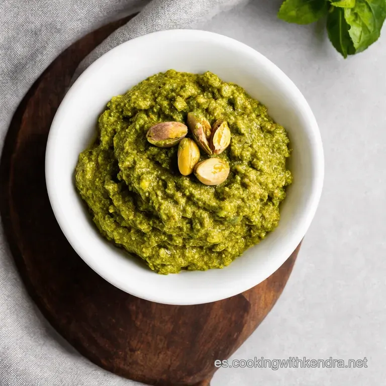 Pesto Irresistible Pistachos Hierbabuena Albahaca y Ajo Negro