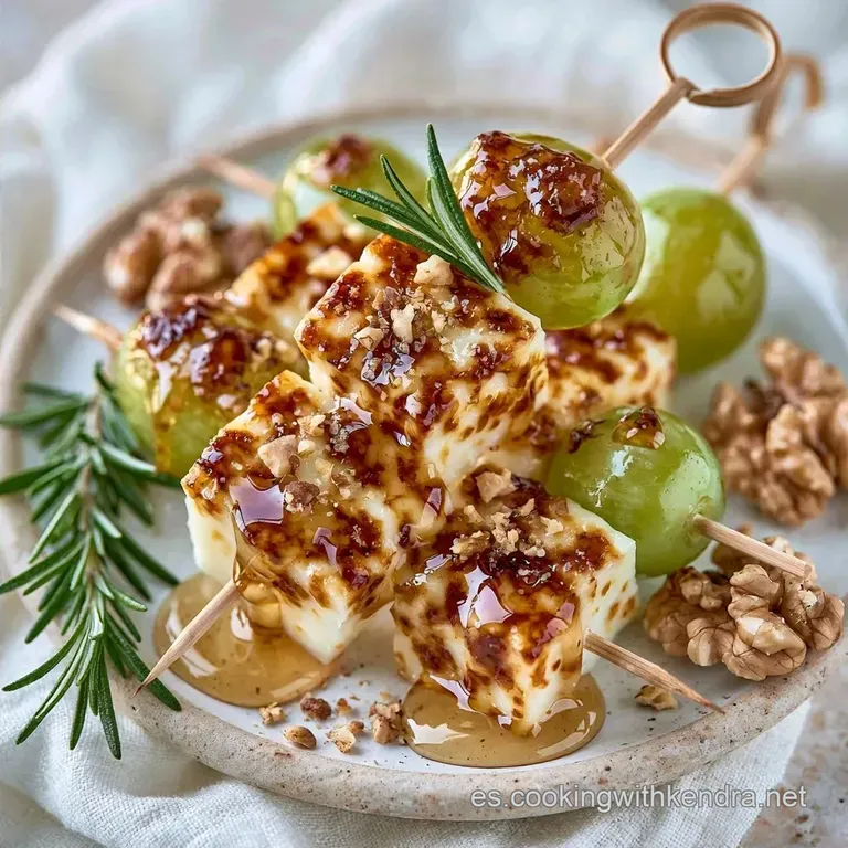 Pinchos Queso Uvas con Manchego Curado