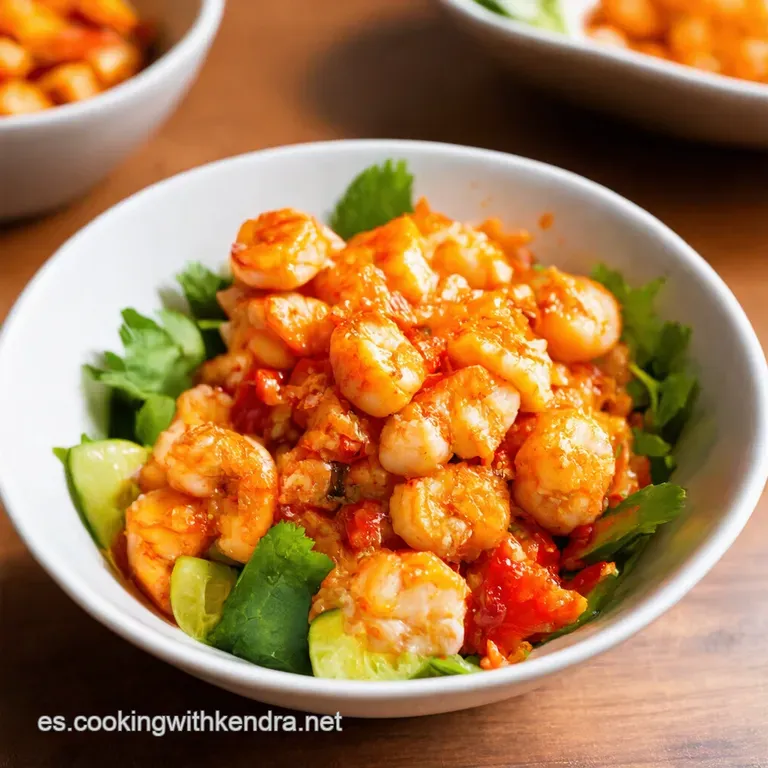 Poke Bowl Tropical&iacute;simo De Langostinos Y Quinoa Crujiente presentation