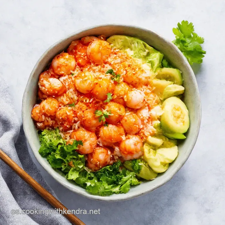 Poke Bowl Tropical&iacute;simo de Langostinos y Quinoa Crujiente