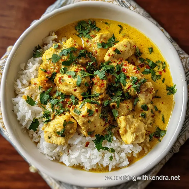 Receta de Pollo al Curry con Leche de Coco