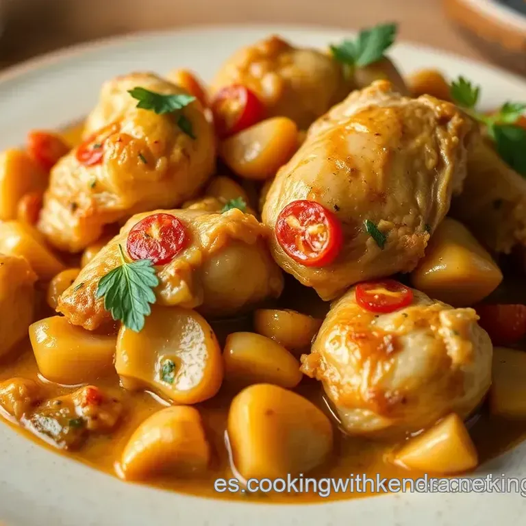 Pollo con Champi&ntilde;ones al Ajillo