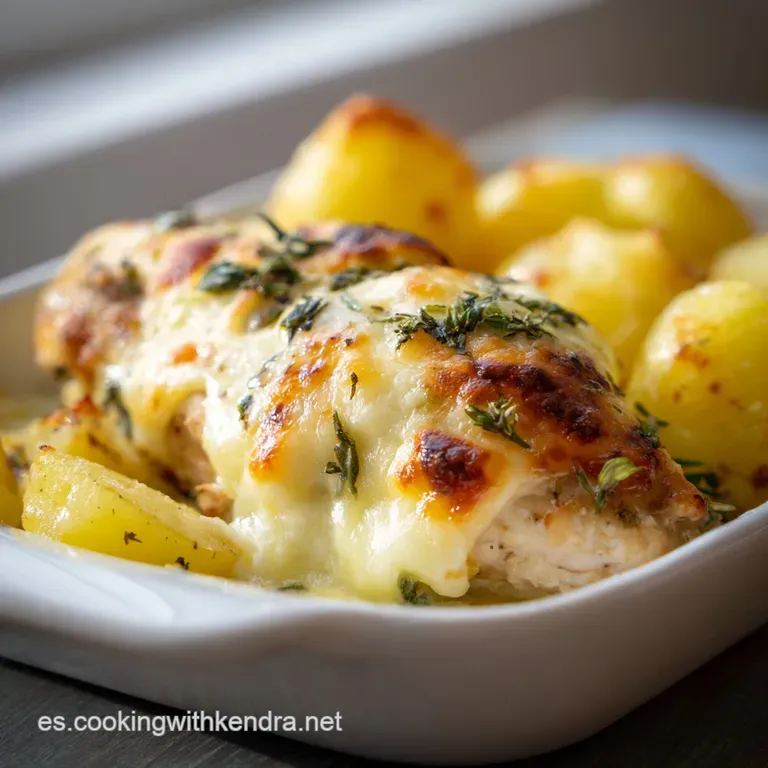 Pollo con Papas y Queso Cremoso