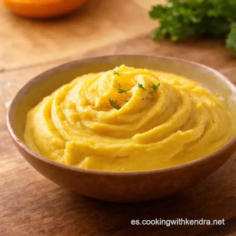 Pur&eacute; De Patata Y Calabac&iacute;n Crujiente Con Nuez Y Perejil presentation