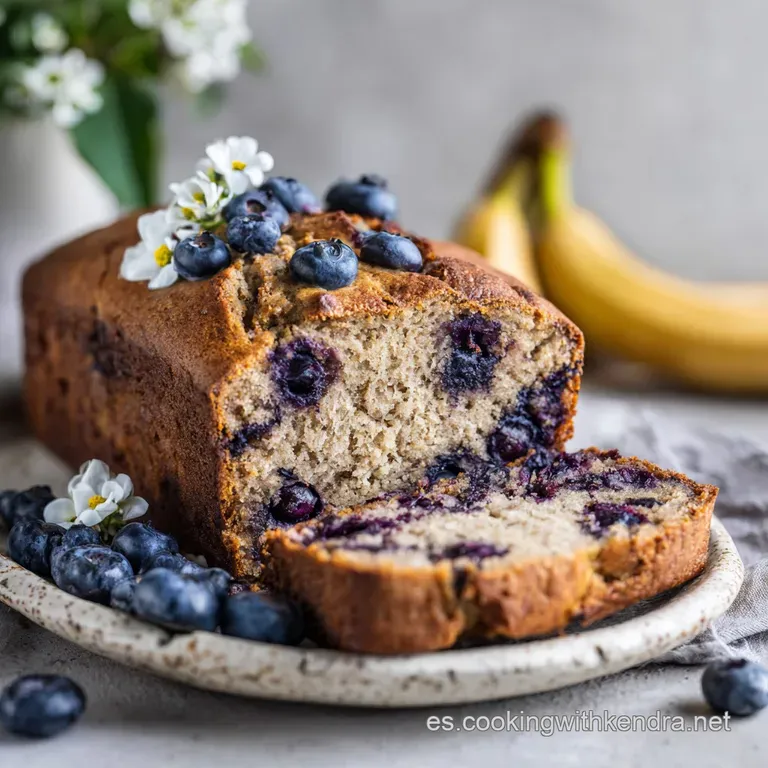 Queque de Pl&aacute;tano y Ar&aacute;ndanos: Esponjoso y Arom&aacute;tico