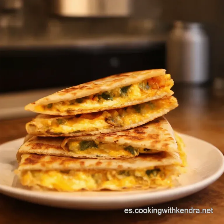 Quesadillas De Desayuno El Gallo Madrugador presentation