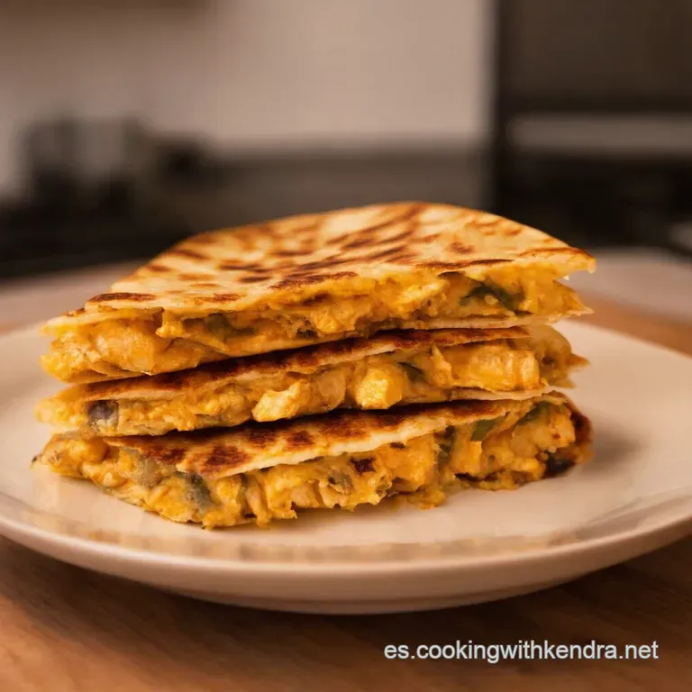 Quesadillas De Pollo Con Toque Casero presentation