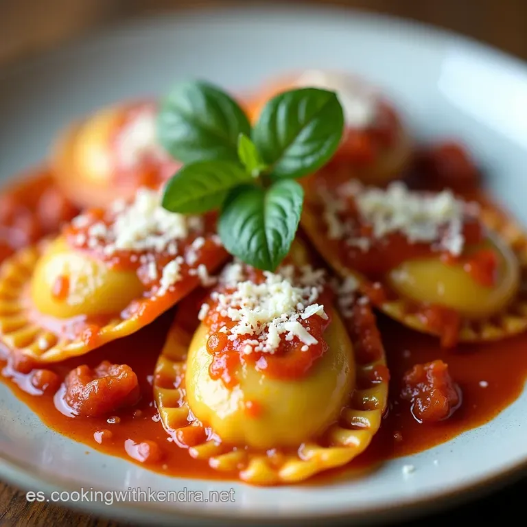 Ravioles en Salsa Cremosa de Parmesano