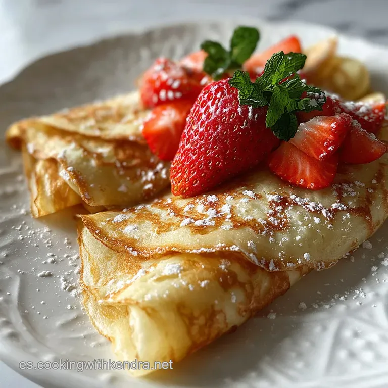 Receta de Crepes Cl&aacute;sicos El&aacute;sticos y Crujientes
