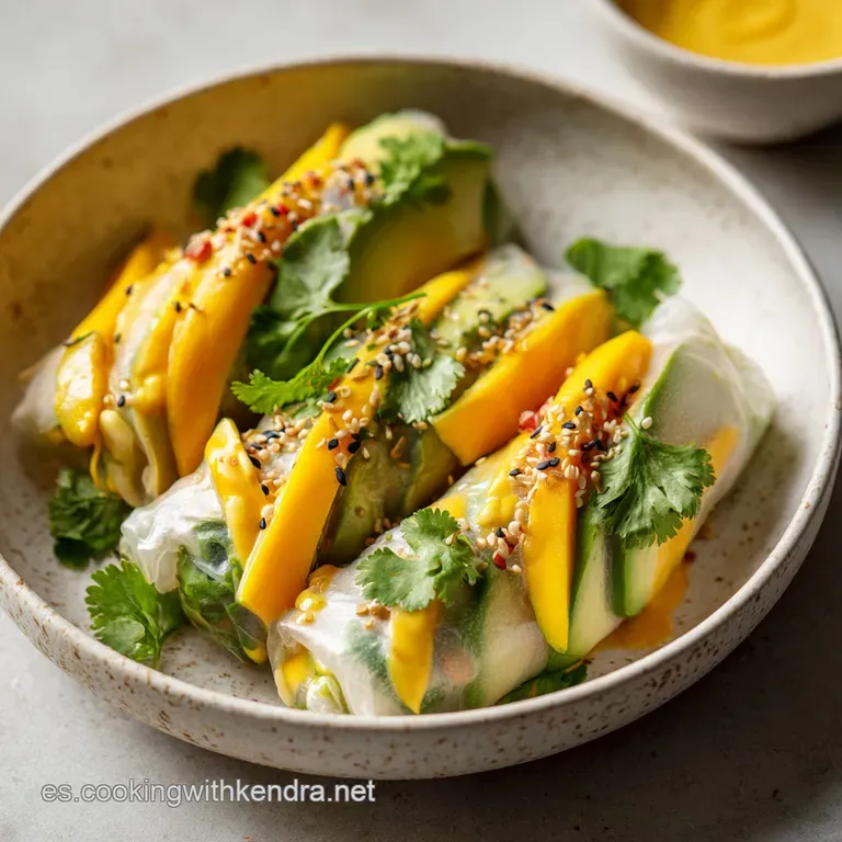 Rollitos Primavera: Con Mango y Palta