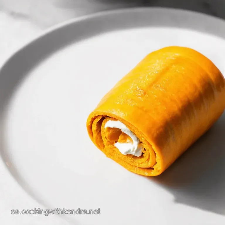 Rollo de Calabaza F&aacute;cil con Relleno Cremoso de Queso Crema