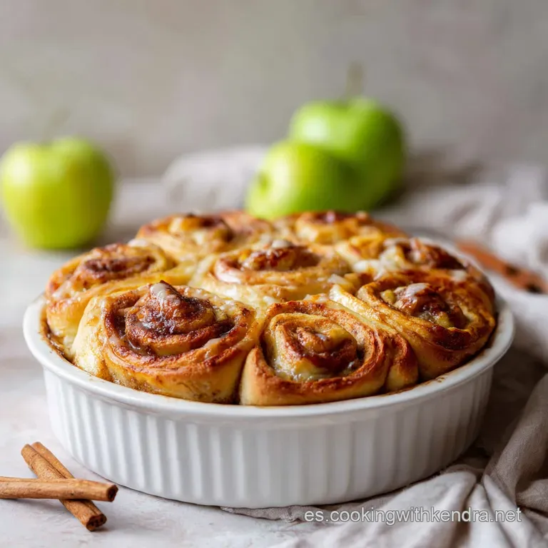 A single, fluffy cinnamon roll drizzled with glaze, nestled on a white plate with a fork.
