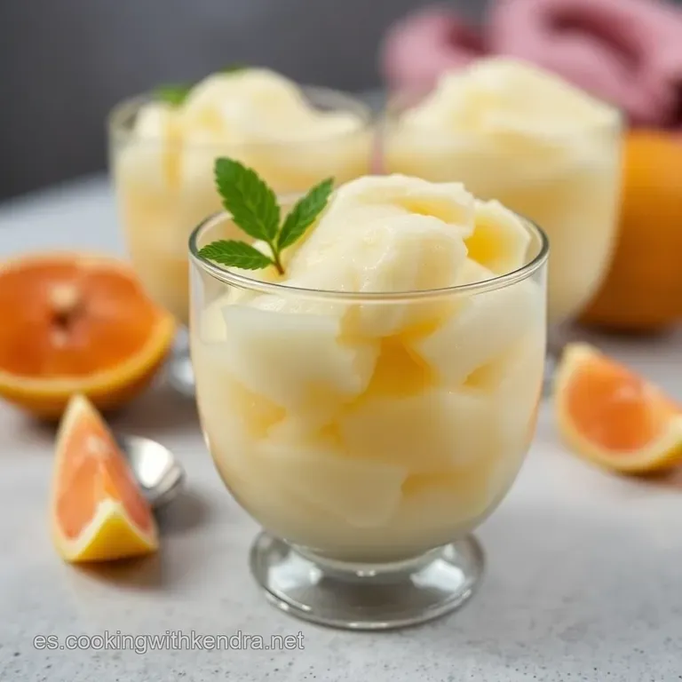 Sorbete Refrescante de Mel&oacute;n Hierbabuena y Coco