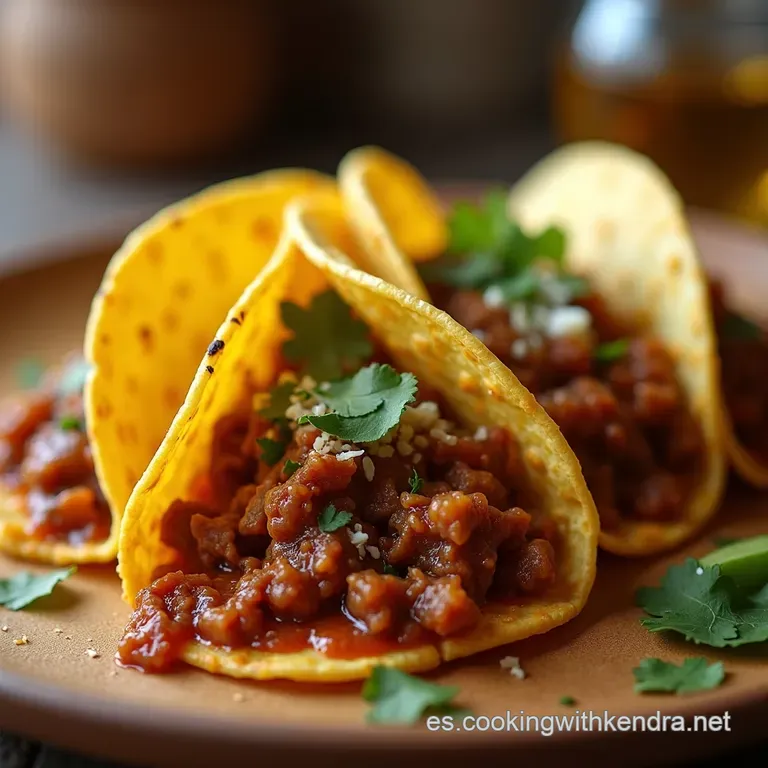 Tacos De Carne Molida Al Estilo Casero Listos En Un Tris presentation