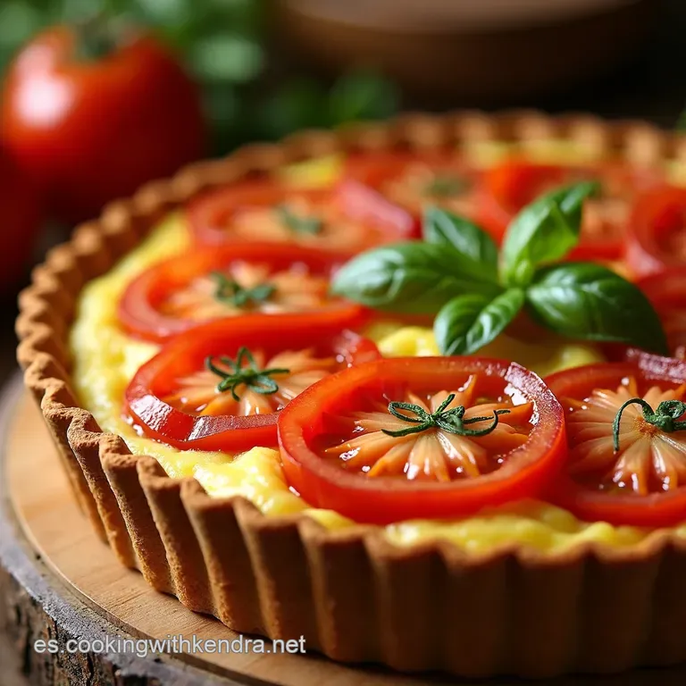Tarta De Tomate Fresca Al Estilo Sure&ntilde;o presentation