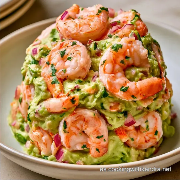 Timbal Aguacate Langostinos: Montaje Profesional