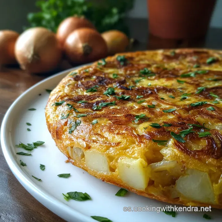 Tortilla De Patatas Con Cebolla Jugosa