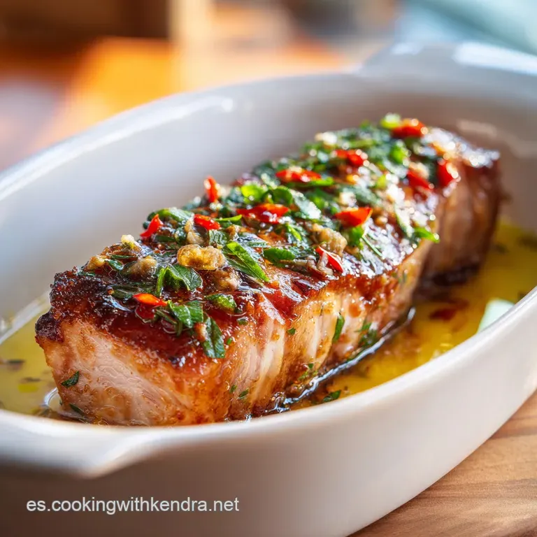 Seared tuna belly medallions fanned out, showcasing a ruby red center and light grill marks.