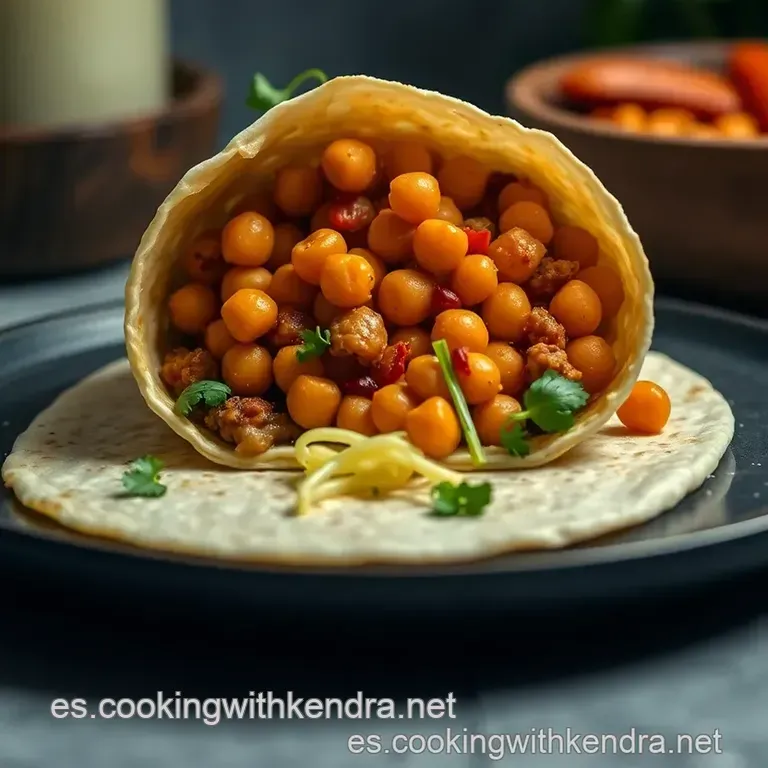 Wrap Enrollado Moruno Vegano: Un Pinchazo De Sabor Saludable presentation